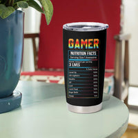 Funny Gamer Nutrition Facts Tumbler Cup - Wonder Print Shop