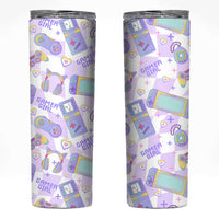 Funny Gifts For Gamer Girl Skinny Tumbler - Wonder Print Shop