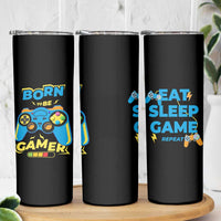 Funny Gifts For Gamer Skinny Tumbler Born To Be Gamer Gaming - Wonder Print Shop