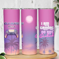 Funny Gamer Skinny Tumbler I Am Gaming Do Not Disturb Game On - Wonder Print Shop
