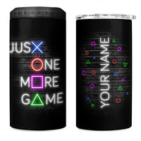 Personalized Gamer 4 in 1 Can Cooler Tumbler Custom Name Just One More Game Gaming - Wonder Print Shop
