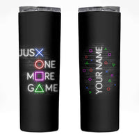 Personalized Gamer Skinny Tumbler Custom Name Just One More Game Gaming - Wonder Print Shop