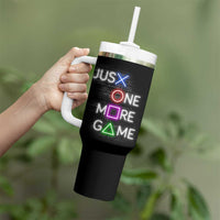 Personalized Gamer Tumbler With Handle Custom Name Just One More Game Gaming - Wonder Print Shop