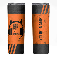 Personalized Gamer Skinny Tumbler Custom Name Can't Hear You I'm Gaming - Wonder Print Shop