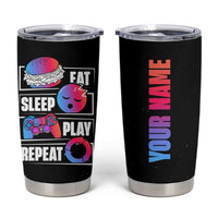 Personalized Gamer Tumbler Cup Custom Name Eat Sleep Gaming Repeat - Wonder Print Shop