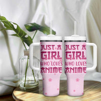 Anime Lover Gifts for Girls Tumbler With Handle Just A Girl Who Loves Anime - Wonder Print Shop