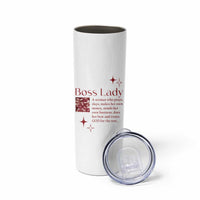 Best Boss Gifts for Women Skinny Tumbler Boss Lady Definition Motivates Empowers Inspires - Wonder Print Shop