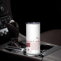 Best Boss Gifts for Women Skinny Tumbler Boss Lady Definition Motivates Empowers Inspires - Wonder Print Shop