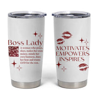 Best Boss Gifts for Women Tumbler Cup Boss Lady Definition Motivates Empowers Inspires - Wonder Print Shop