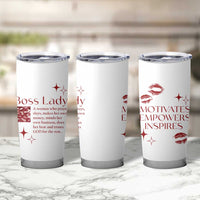 Best Boss Gifts for Women Tumbler Cup Boss Lady Definition Motivates Empowers Inspires - Wonder Print Shop