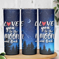 Romantic Gift for Couple Skinny Tumbler Love You To The Moon And Back
