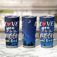 Romantic Gift for Couple Tumbler Cup Love You To The Moon And Back