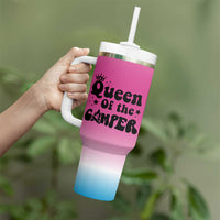 Queen Of The Camper Tumbler With Handle RV Camping Camper Life