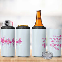Flamingo Lover Gifts 4 in 1 Can Cooler Tumbler Cute Flamingo Gifts For Women Who Loves Flamingos