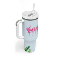 Flamingo Lover Gifts Tumbler With Handle Cute Flamingo Gifts For Women Who Loves Flamingos