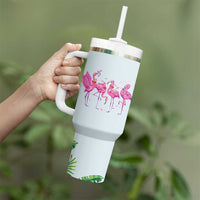 Flamingo Lover Gifts Tumbler With Handle Cute Flamingo Gifts For Women Who Loves Flamingos