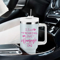 Flamingo Lover Gifts Tumbler With Handle Cute Flamingo Gifts For Women Who Loves Flamingos