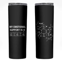 Funny Coffee Lover Skinny Tumbler My Emotional Support Is Caffeine Addicted - Wonder Print Shop
