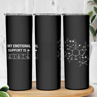 Funny Coffee Lover Skinny Tumbler My Emotional Support Is Caffeine Addicted - Wonder Print Shop