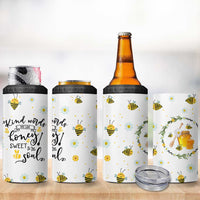 Christian Gifts For Women 4 in 1 Can Cooler Tumbler Kind Words are Like Honey Inspirational Bible Verse