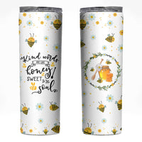 Christian Gifts For Women Skinny Tumbler Kind Words are Like Honey Inspirational Bible Verse