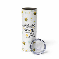 Christian Gifts For Women Skinny Tumbler Kind Words are Like Honey Inspirational Bible Verse