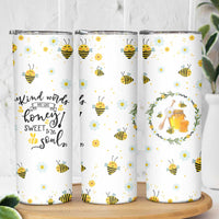Christian Gifts For Women Skinny Tumbler Kind Words are Like Honey Inspirational Bible Verse