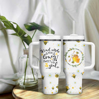 Christian Gifts For Women Tumbler With Handle Kind Words are Like Honey Inspirational Bible Verse