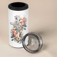 Christian Gifts for Women Faith 4 in 1 Can Cooler Tumbler Encouragement Inspirational Flower Mothers Day Bible Gift