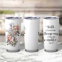 Christian Gifts for Women Faith Tumbler Cup Encouragement Inspirational Flower Mothers Day Bible Gift