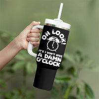 Funny Retirement Gifts Tumbler With Handle Oh Look Its I Dont Give a Damn O Clock Retired Coworker Gag Gifts