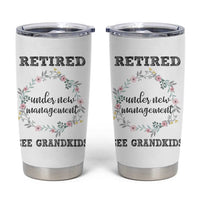 Funny Retirement Gifts for Women Tumbler Cup Retired Under New Management See Grandkids - Wonder Print Shop