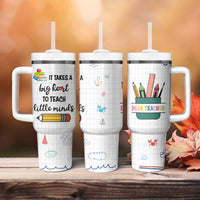 Teacher Tumbler With Handle It Takes a Big Heart Cute Teachers Day Graduation Gifts