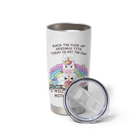 Funny Rude Unicorn Tumbler Cup Back the F*ck up Sprinkle Tits Today Is Not the Day Shank You With My Horn - Wonder Print Shop