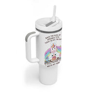 Funny Rude Unicorn Tumbler With Handle Back the F*ck up Sprinkle Tits Today Is Not the Day Shank You With My Horn - Wonder Print Shop