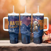 Funny Rude Bear Tumbler With Handle Shu Duh Fuh Cup I Hate People Funny Gag Gifts for Introverts - Wonder Print Shop