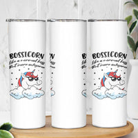 Thank You Gifts for Bosses Skinny Tumbler Bossicorn Like A Normal Boss But More Awesome - Wonder Print Shop