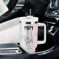 Gift for Mom of 2 Children Tumbler With Handle Mama Holding Hands Mothers Day Gift - Wonder Print Shop