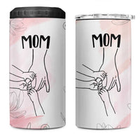 Gift for Mom of 3 Childrens 4 in 1 Can Cooler Tumbler Mama Holding Hands Mothers Day Gift - Wonder Print Shop