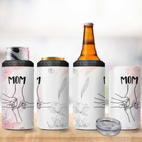 Gift for Mom of 4 Childrens 4 in 1 Can Cooler Tumbler Mama Holding Hands Mothers Day Gift - Wonder Print Shop