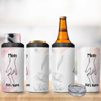 Personalized Mom Gifts 4 in 1 Can Cooler Tumbler Mama Holding Hands Custom Kid Names Mothers Day Gift