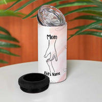 Personalized Mom Gifts 4 in 1 Can Cooler Tumbler Mama Holding Hands Custom Kid Names Mothers Day Gift