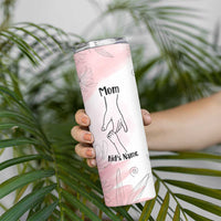 Personalized Mom Gifts Skinny Tumbler Mama Holding Hands Custom Kid Names Mothers Day Gift