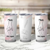 Personalized Mom Gifts Tumbler Cup Mama Holding Hands Custom Kid Names Mothers Day Gift