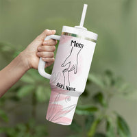 Personalized Mom Gifts Tumbler With Handle Mama Holding Hands Custom Kid Names Mothers Day Gift
