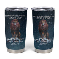 Bible Verse Tumbler Cup Inspirational Scripture Strong & Courageous – Joshua 1:9