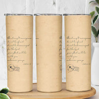 Vintage Christian Skinny Tumbler Be Strong and Courageous Joshua 1:9 Bible Verse - Wonder Print Shop