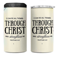 Christian Gifts for Women Faith 4 in 1 Can Cooler Tumbler Christ Encouraging Bible Verse Cute Butterflies - Wonder Print Shop