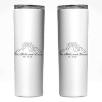 Subtle Christian Skinny Tumbler Be Still & Know Psalm Minimal Religious Faith Inspirational Gifts - Wonder Print Shop
