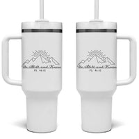 Subtle Christian Tumbler With Handle Be Still & Know Psalm Minimal Religious Faith Inspirational Gifts - Wonder Print Shop
